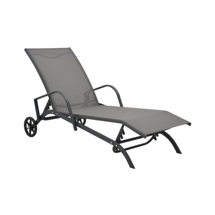Chaise longue Acier et textilène