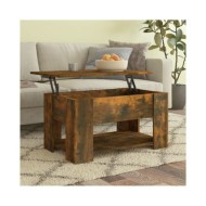 Table basse Chêne fumé 79x49x41 cm Bois d'ingénierie