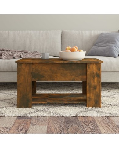 Table basse Chêne fumé 79x49x41 cm Bois d'ingénierie