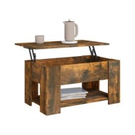 Table basse Chêne fumé 79x49x41 cm Bois d'ingénierie