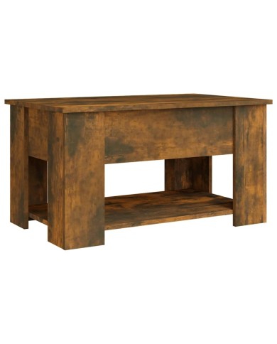 Table basse Chêne fumé 79x49x41 cm Bois d'ingénierie