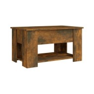 Table basse Chêne fumé 79x49x41 cm Bois d'ingénierie