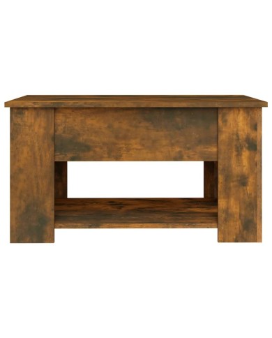 Table basse Chêne fumé 79x49x41 cm Bois d'ingénierie