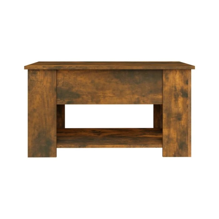 Table basse Chêne fumé 79x49x41 cm Bois d'ingénierie