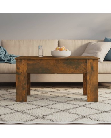 Table basse Chêne fumé 101x49x52 cm Bois d'ingénierie