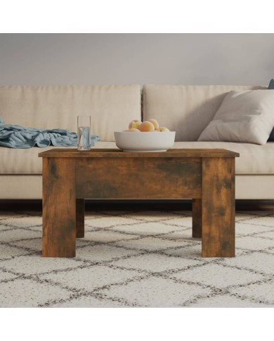 Table basse Chêne fumé 79x49x41 cm Bois d'ingénierie