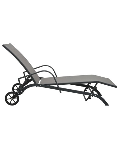 Chaise longue Acier et textilène