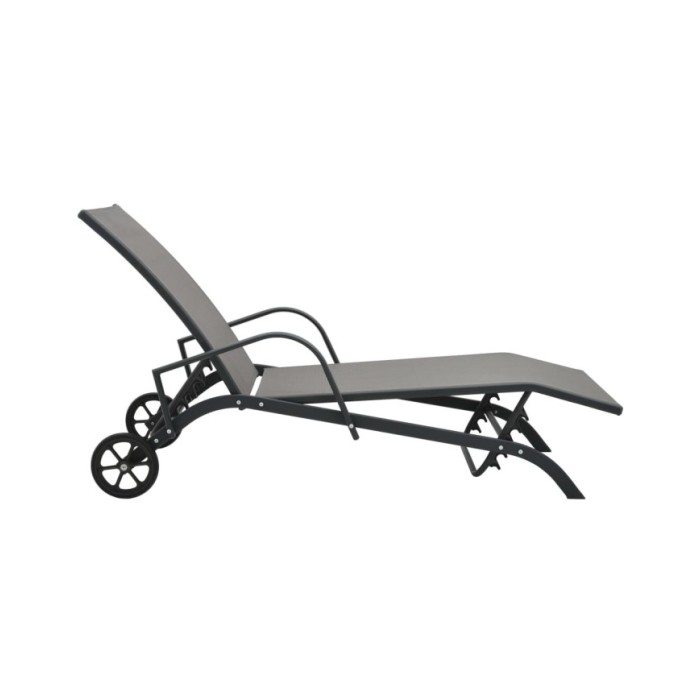 Chaise longue Acier et textilène