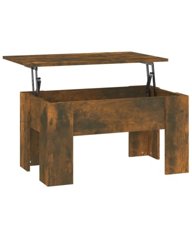 Table basse Chêne fumé 79x49x41 cm Bois d'ingénierie