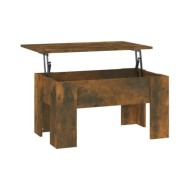 Table basse Chêne fumé 79x49x41 cm Bois d'ingénierie