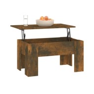 Table basse Chêne fumé 79x49x41 cm Bois d'ingénierie