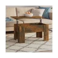 Table basse Chêne fumé 79x49x41 cm Bois d'ingénierie