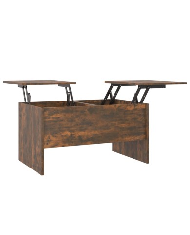 Table basse Chêne fumé 80x50x42,5 cm Bois d'ingénierie
