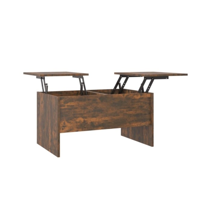 Table basse Chêne fumé 80x50x42,5 cm Bois d'ingénierie