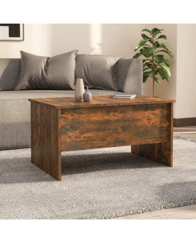 Table basse Chêne fumé 80x50x42,5 cm Bois d'ingénierie