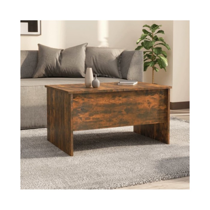 Table basse Chêne fumé 80x50x42,5 cm Bois d'ingénierie