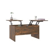 Table basse Chêne fumé 80x50x42,5 cm Bois d'ingénierie