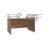 Table basse Chêne fumé 80x50x42,5 cm Bois d'ingénierie