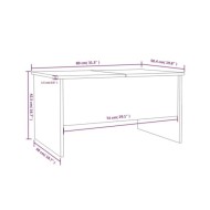 Table basse Chêne fumé 80x50x42,5 cm Bois d'ingénierie