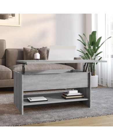 Table basse Sonoma gris 80x50x40 cm Bois d'ingénierie