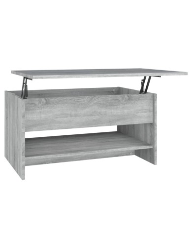 Table basse Sonoma gris 80x50x40 cm Bois d'ingénierie