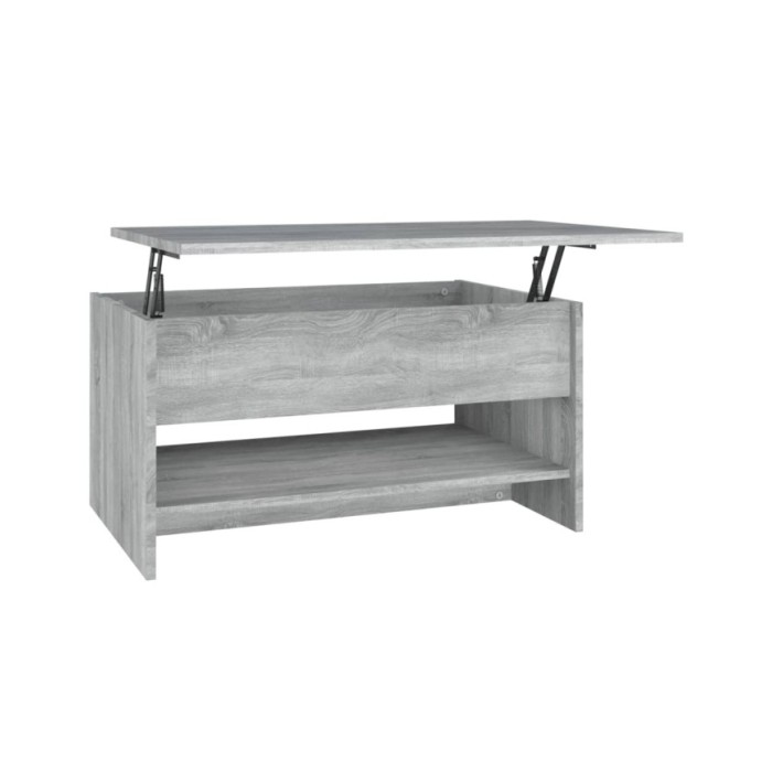 Table basse Sonoma gris 80x50x40 cm Bois d'ingénierie