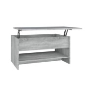 Table basse Sonoma gris 80x50x40 cm Bois d'ingénierie