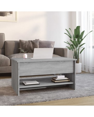 Table basse Sonoma gris 80x50x40 cm Bois d'ingénierie