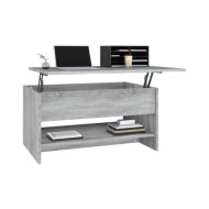 Table basse Sonoma gris 80x50x40 cm Bois d'ingénierie