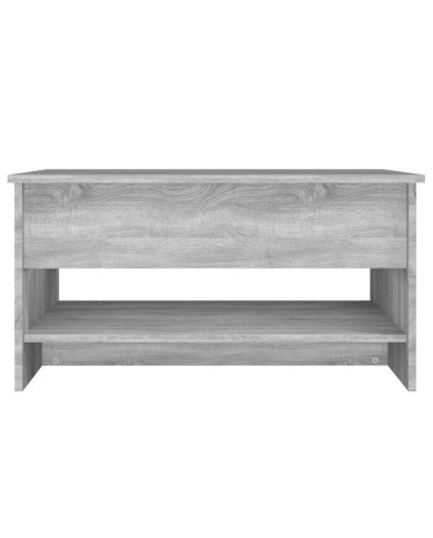 Table basse Sonoma gris 80x50x40 cm Bois d'ingénierie