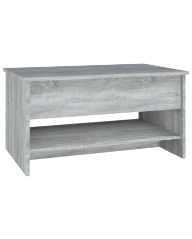 Table basse Sonoma gris 80x50x40 cm Bois d'ingénierie