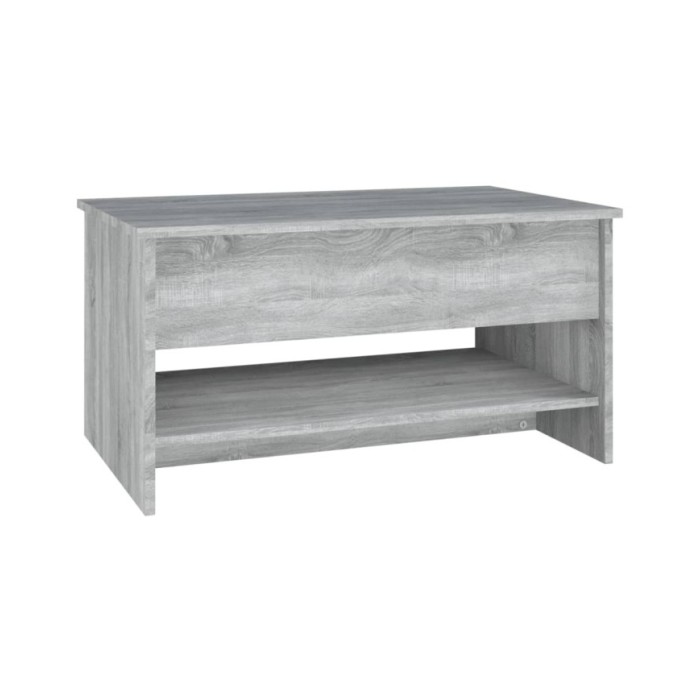 Table basse Sonoma gris 80x50x40 cm Bois d'ingénierie
