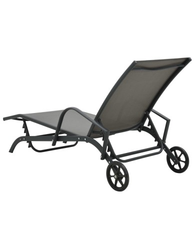 Chaise longue Acier et textilène