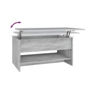 Table basse Sonoma gris 80x50x40 cm Bois d'ingénierie