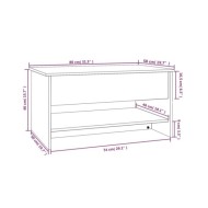 Table basse Sonoma gris 80x50x40 cm Bois d'ingénierie