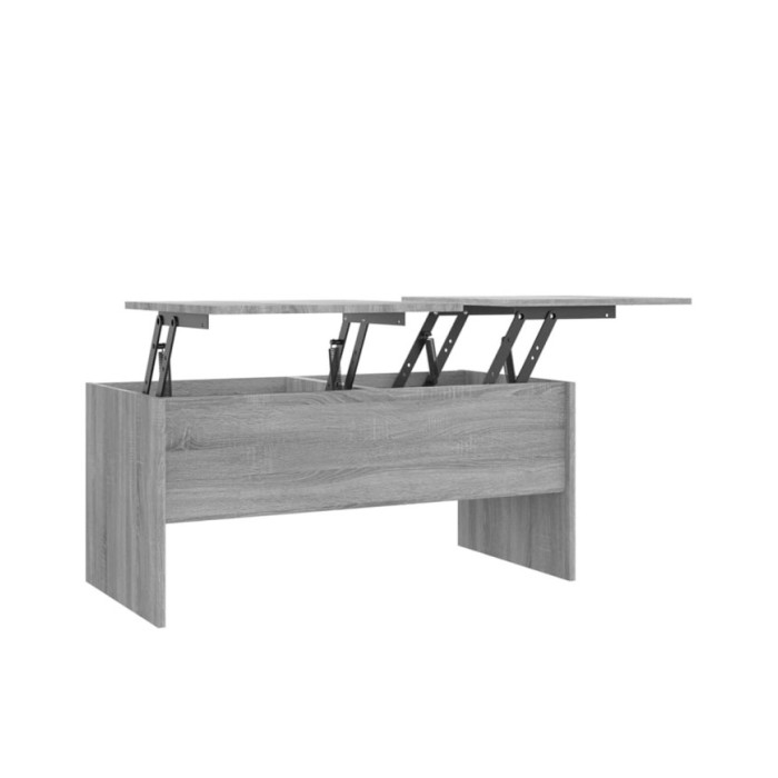 Table basse Sonoma gris 102x50,5x46,5 cm Bois d'ingénierie