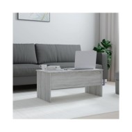Table basse Sonoma gris 102x50,5x46,5 cm Bois d'ingénierie