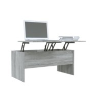 Table basse Sonoma gris 102x50,5x46,5 cm Bois d'ingénierie