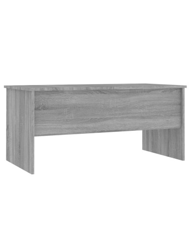 Table basse Sonoma gris 102x50,5x46,5 cm Bois d'ingénierie