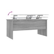 Table basse Sonoma gris 102x50,5x46,5 cm Bois d'ingénierie