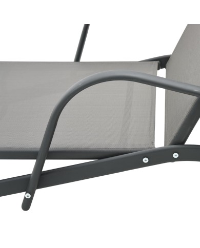 Chaise longue Acier et textilène