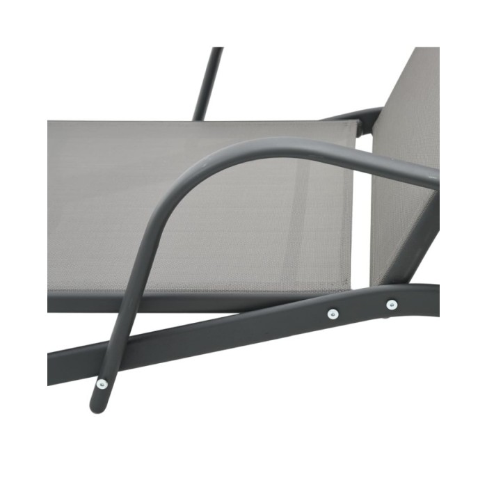Chaise longue Acier et textilène
