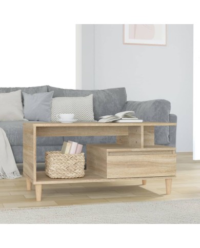 Table basse Chêne sonoma 90x49x45 cm Bois d'ingénierie