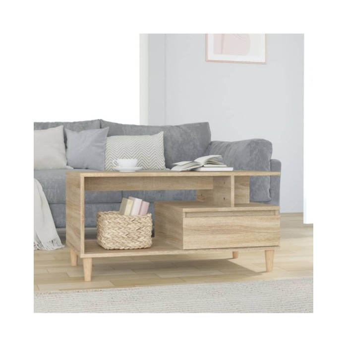 Table basse Chêne sonoma 90x49x45 cm Bois d'ingénierie