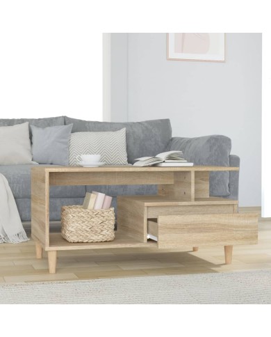 Table basse Chêne sonoma 90x49x45 cm Bois d'ingénierie
