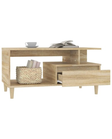 Table basse Chêne sonoma 90x49x45 cm Bois d'ingénierie