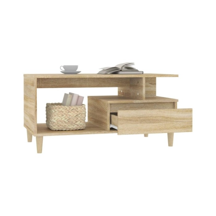 Table basse Chêne sonoma 90x49x45 cm Bois d'ingénierie