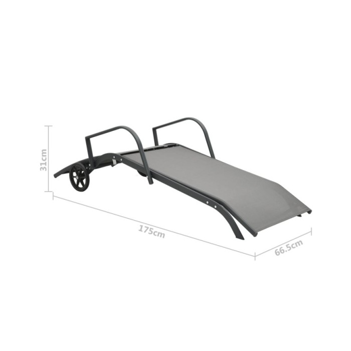 Chaise longue Acier et textilène