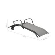 Chaise longue Acier et textilène