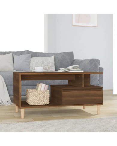 Table basse Chêne marron 90x49x45 cm Bois d'ingénierie